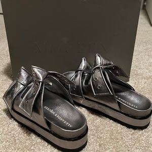Silver Alexander McQueen platform sandals